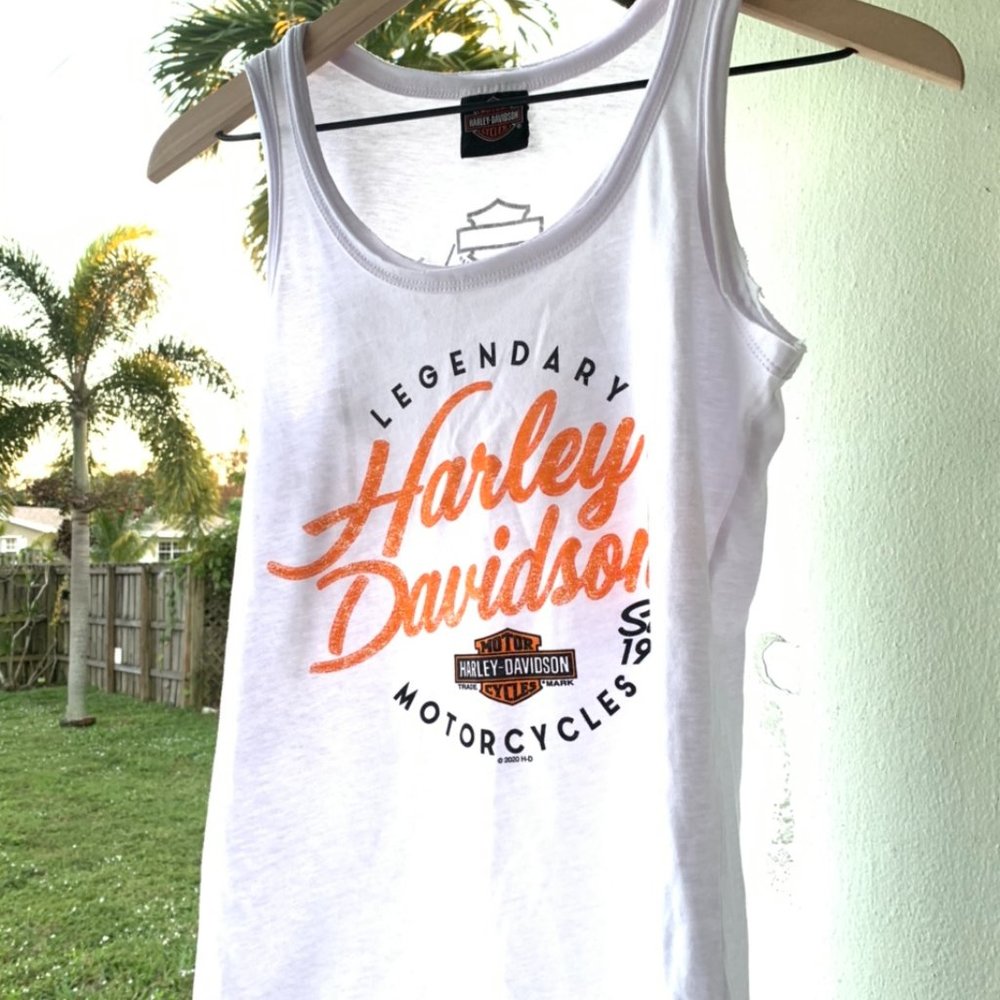 Harley Davidson White tank top